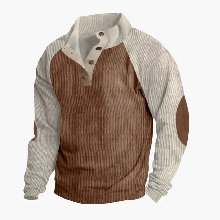 Drune | Freizeitpullover mit Vintage-Raglanstil und Knopfleiste - Ideal für Alltag und Outdoor