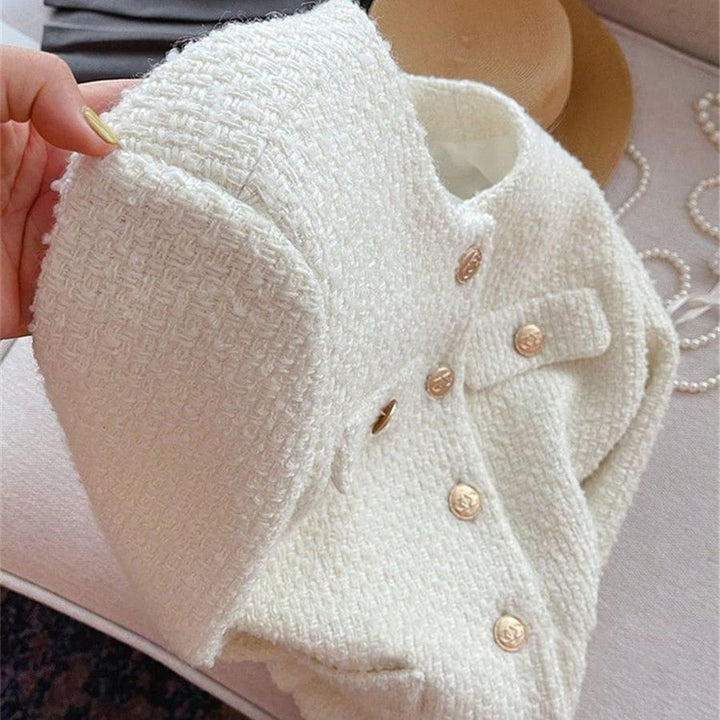 Drune | Damen Tweedjacke mit Rundhalsausschnitt