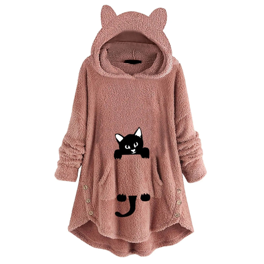 Drune | Bequemes Sweatshirt mit Katzenohren