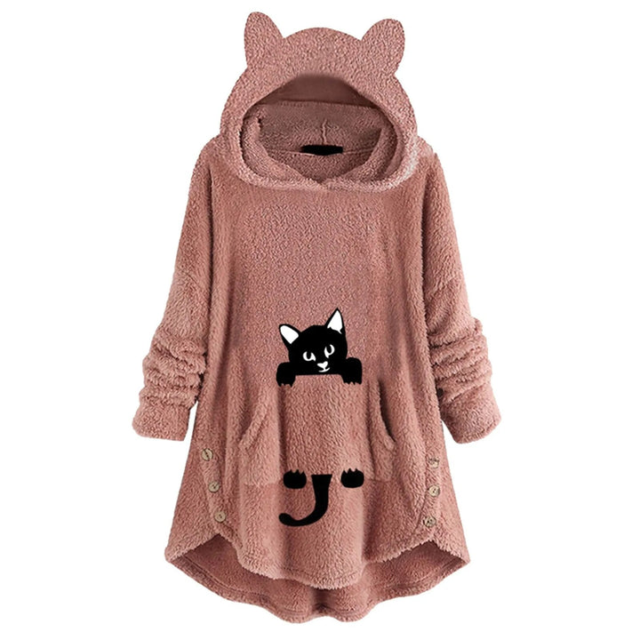 Drune | Bequemes Sweatshirt mit Katzenohren