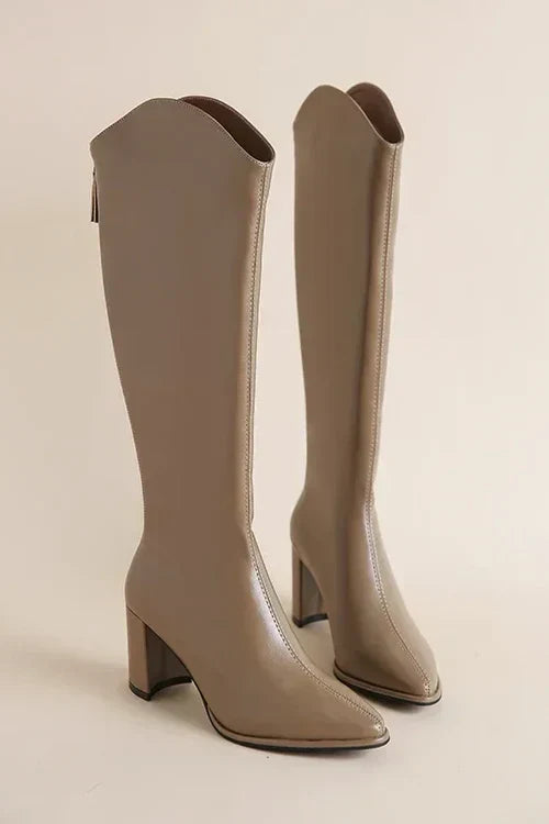 Drune | Spitz Kniehohe Stiefel
