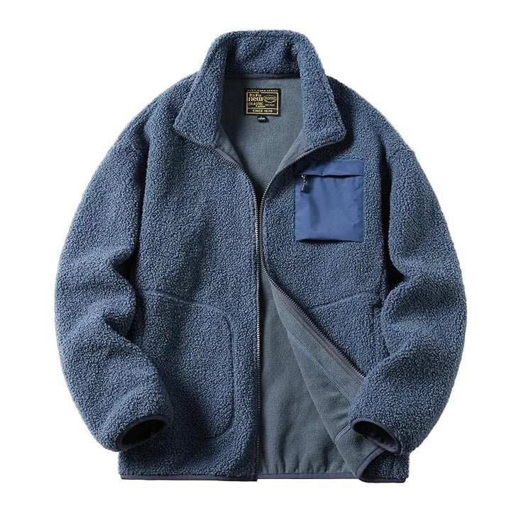 Drune | Unisex Fleecejacke im Outdoor-Stil mit Reißverschluss und Brusttasche - Ideal für Freizeit & Alltag