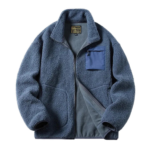 Drune | Unisex Fleecejacke im Outdoor-Stil mit Reißverschluss und Brusttasche - Ideal für Freizeit & Alltag