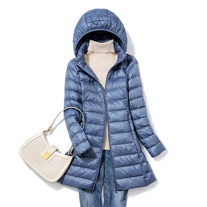 Drune | Leichte Damen-Daunenjacke mit Abnehmbarer Kapuze