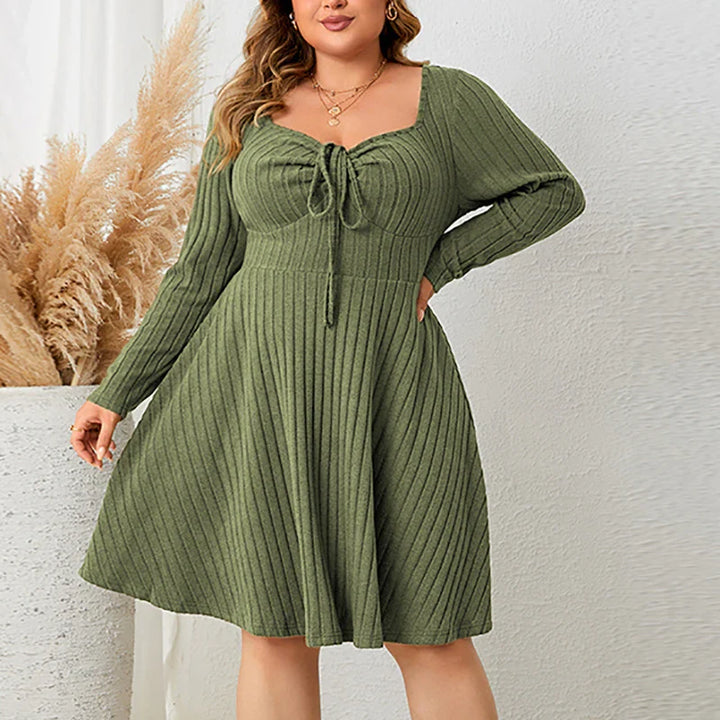 Drune | Weiches Strickribbelkleid
