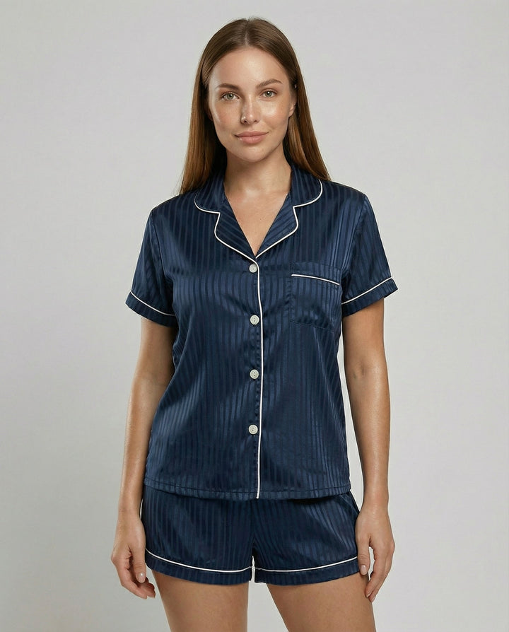 Satin Komfort Pyjama Set Damen | Drune