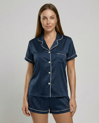 Satin Komfort Pyjama Set Damen | Drune