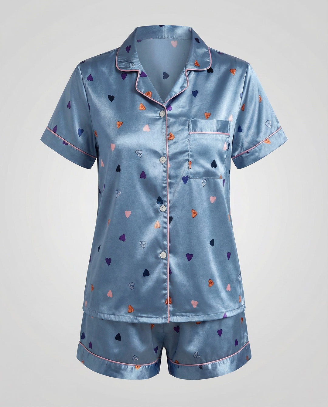 Satin Komfort Pyjama Set Damen | Drune