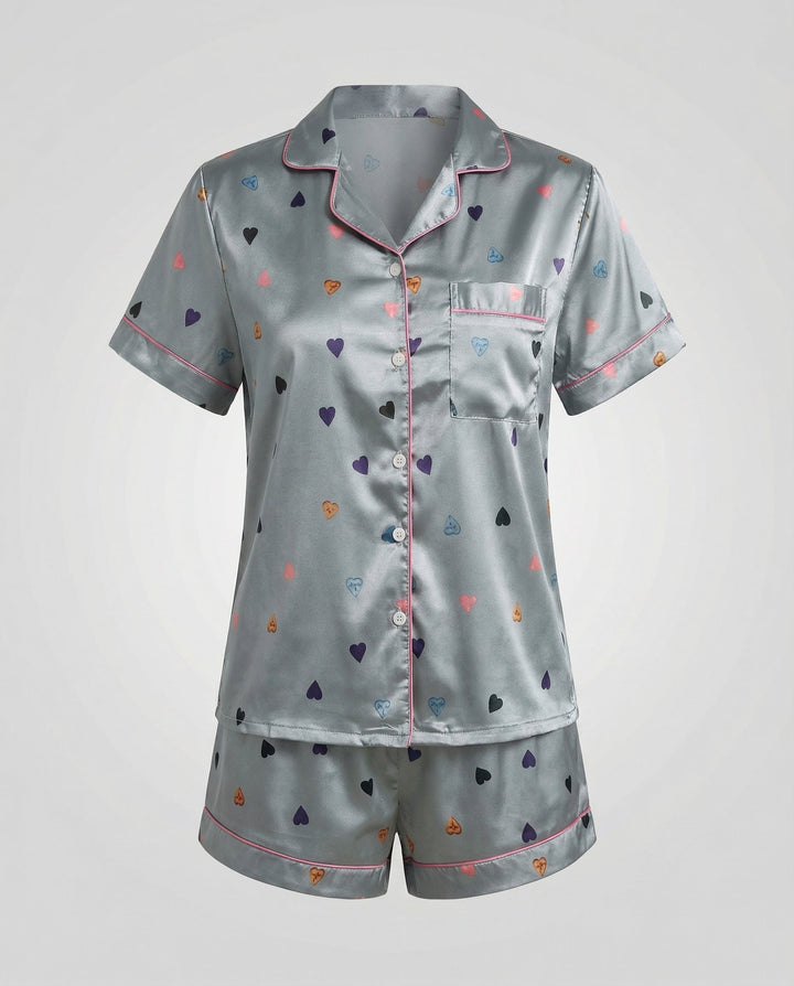 Satin Komfort Pyjama Set Damen | Drune