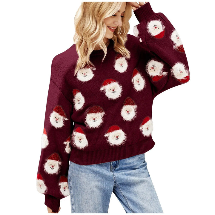 Drune - Hässlicher Weihnachtspulli - Santa Claus Muster Pullover