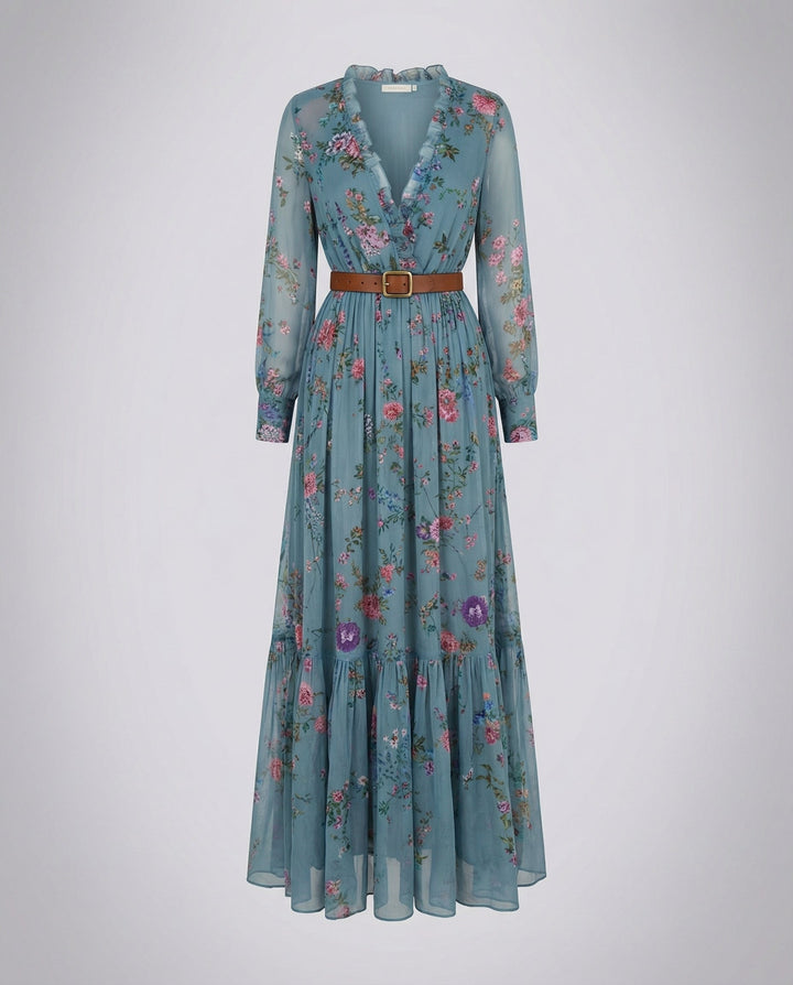 Boho Maxikleid mit V-Ausschnitt | Drune