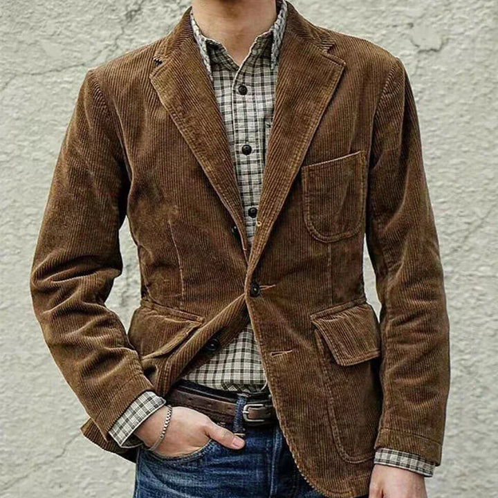 Drune | Cordjacke für Männer mit Aufschlägen