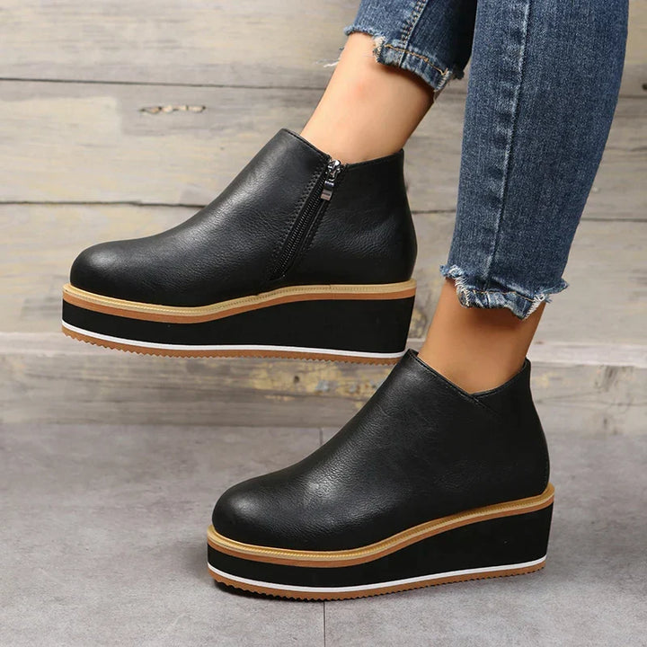Drune | Stilvolle Stiefeletten mit Zipper und Plateau
