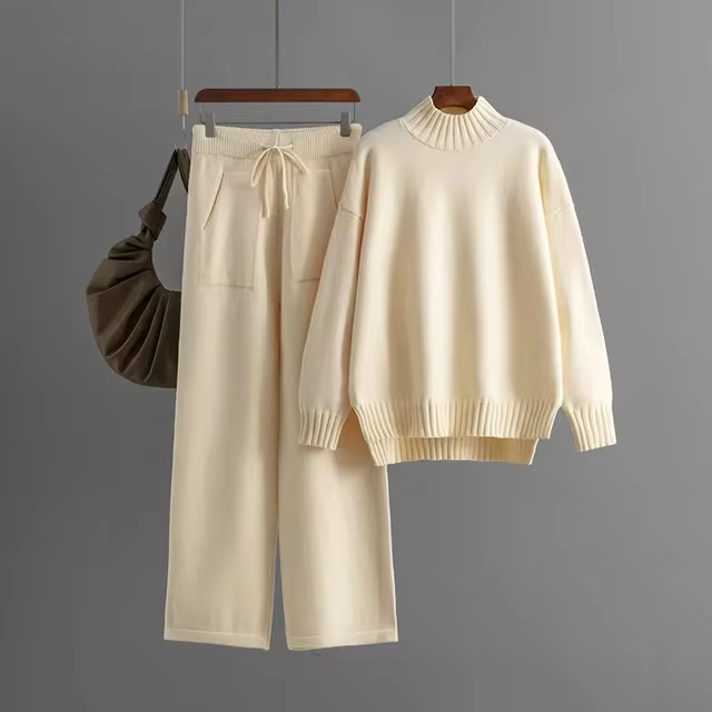 Drune | Stilvolles Set Aus Langärmeligem Pullover Und Gerader Hose
