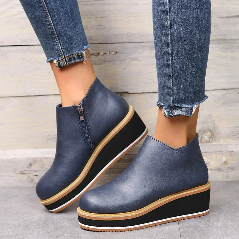 Drune | Stilvolle Stiefeletten mit Zipper und Plateau