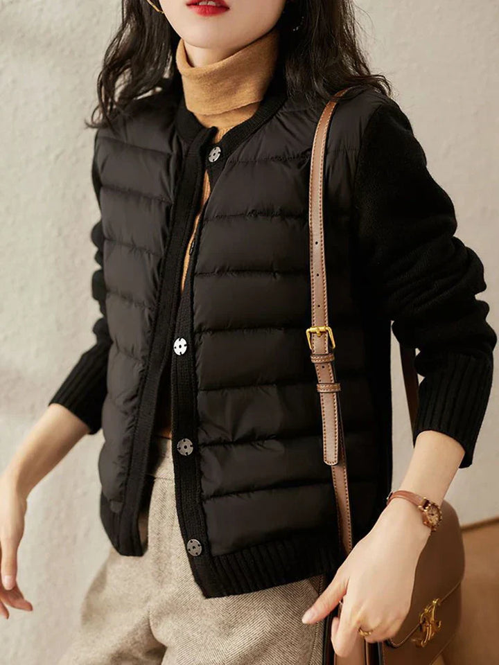 Drune | Hybrid Strickjacke Jacke Knopfverschluss