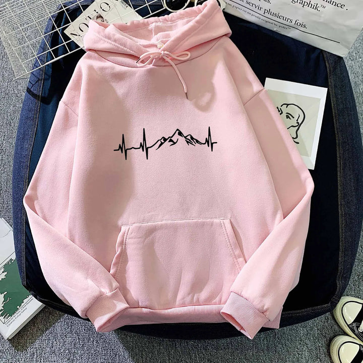 Drune | Hoodie mit Puls-motiv Baumwolle und Polyester Trendy und Komfortabel