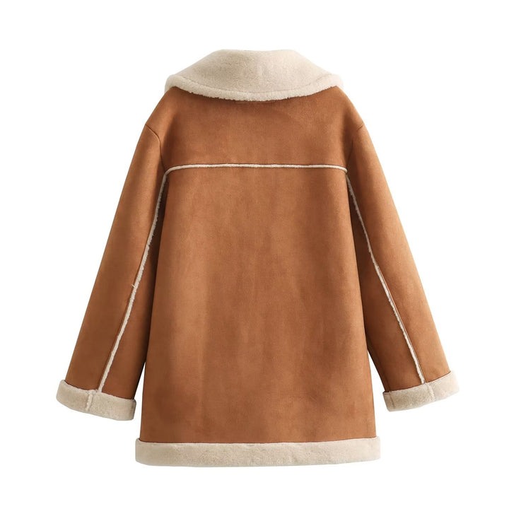 Drune | Shearling-Übermantel