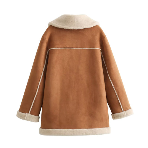 Drune | Shearling-Übermantel