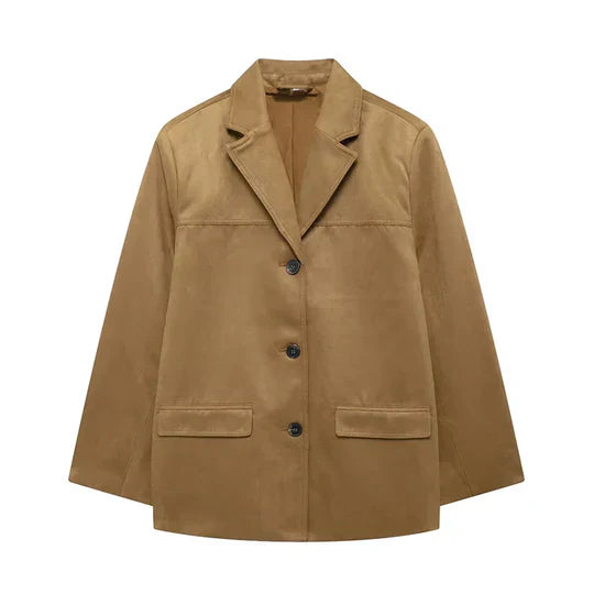Drune | Retro Braune Damenjacke