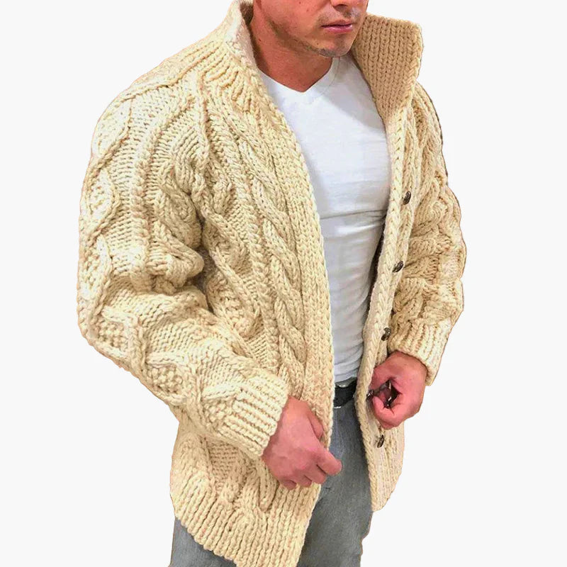 Drune | Strickjacke mit Zopfmuster - Stilvolle Grobstrickjacke für Freizeit und Alltag