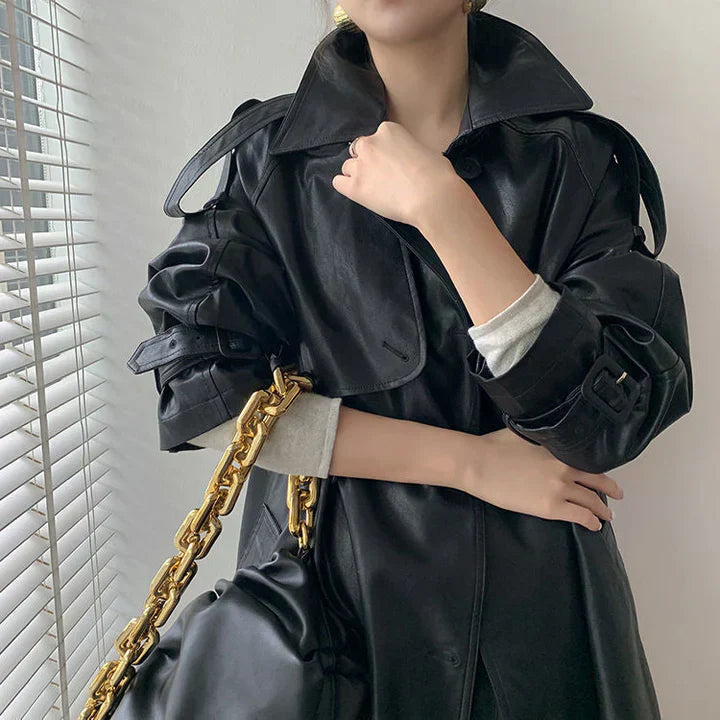 Drune | Trenchcoat - stilvolle lange Damenjacke