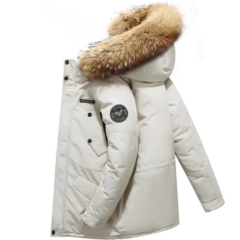 Drune | Halblange Winterjacke mit Kapuze