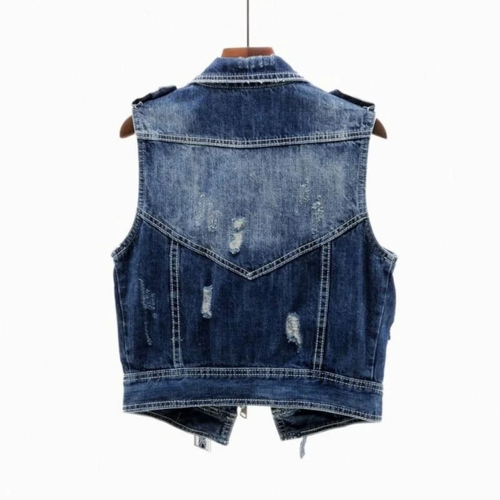Drune | Distressed Denim Weste