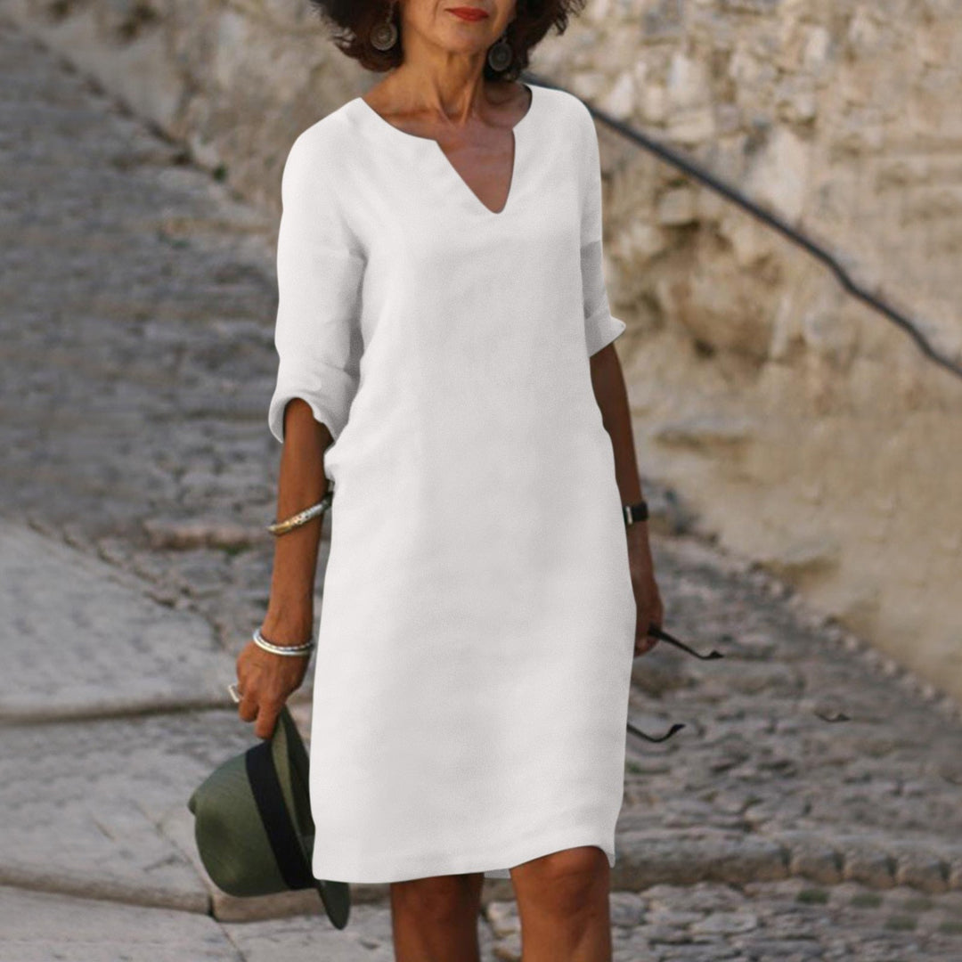 Drune | Elegantes Sommerkleid mit V-Ausschnitt