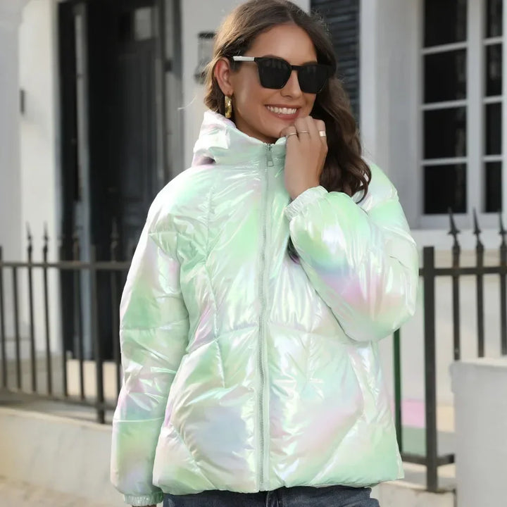 Drune metallische Damen - Pufferjacke für den Winter