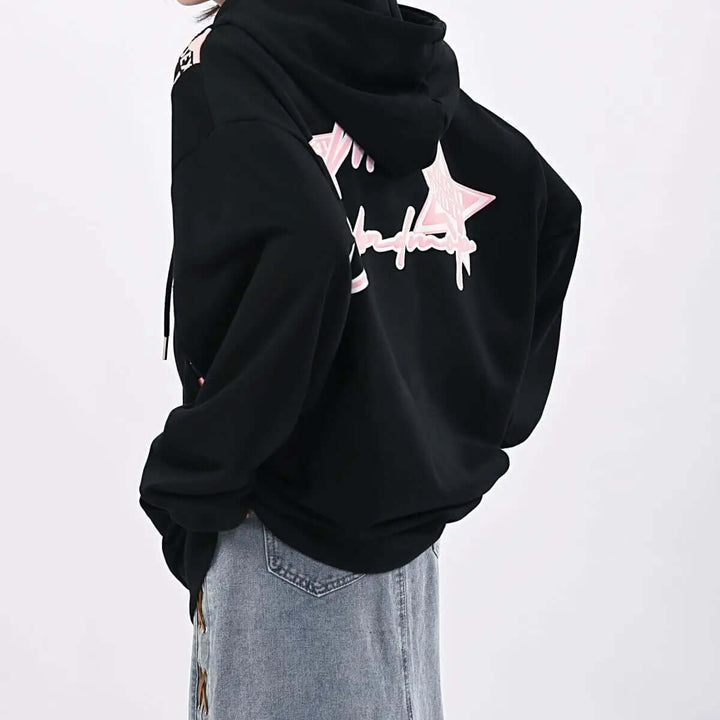Drune | Oversized Damen Hoodie Mit Print | Bequemer Streetwear Pullover