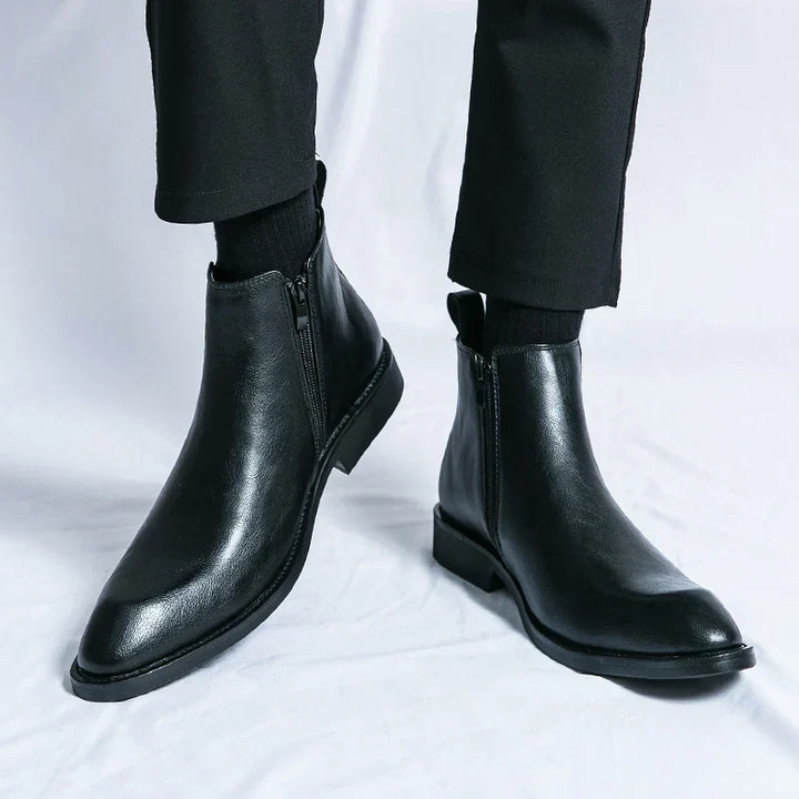 Drune | Lederstiefel mit Reißverschluss