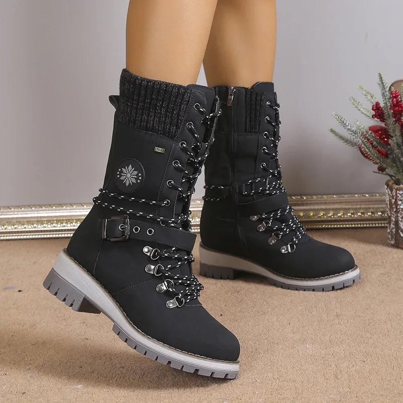 Drune | Modische Schnürstiefel mit Plateau und dicker Sohle