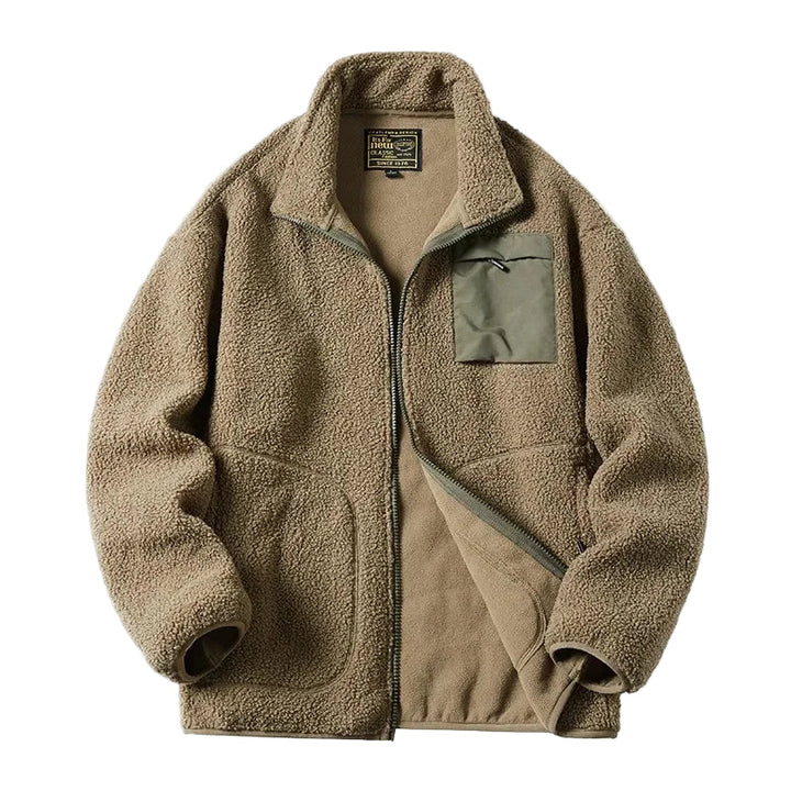 Drune | Unisex Fleecejacke im Outdoor-Stil mit Reißverschluss und Brusttasche - Ideal für Freizeit & Alltag