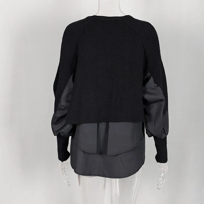 Drune | Weinlese Rundhals Gestrickter Frauenpulli