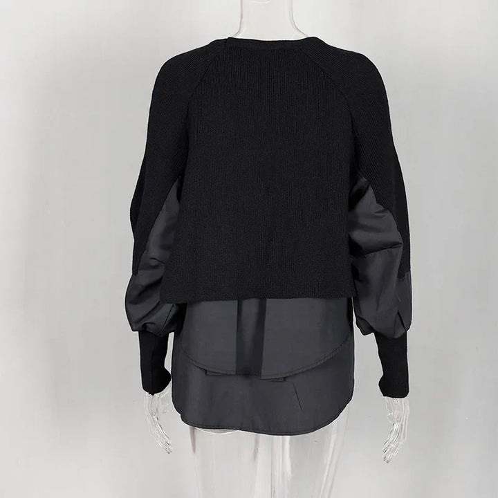 Drune | Weinlese Rundhals Gestrickter Frauenpulli
