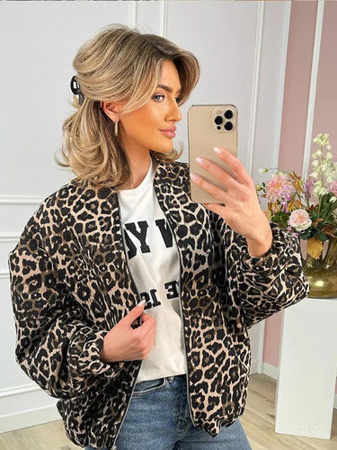 Drune | Retro Lange Ärmel Leopard Jacke