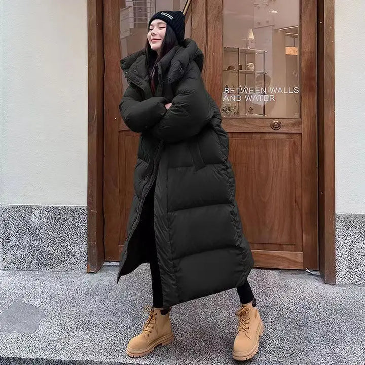 Drune - Langer Daunenjacke - Stil Mit Kapuze