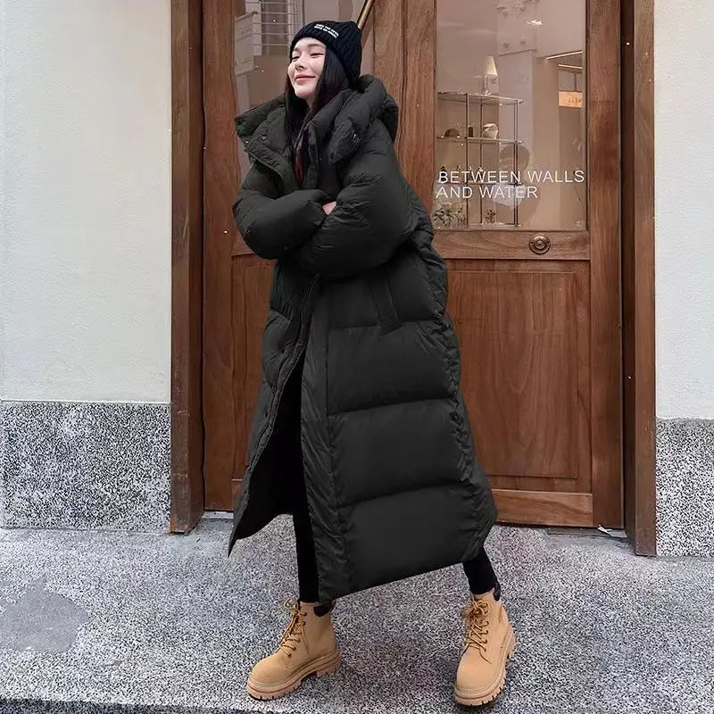 Drune | Gefütterte Lange Pufferjacke für Frauen