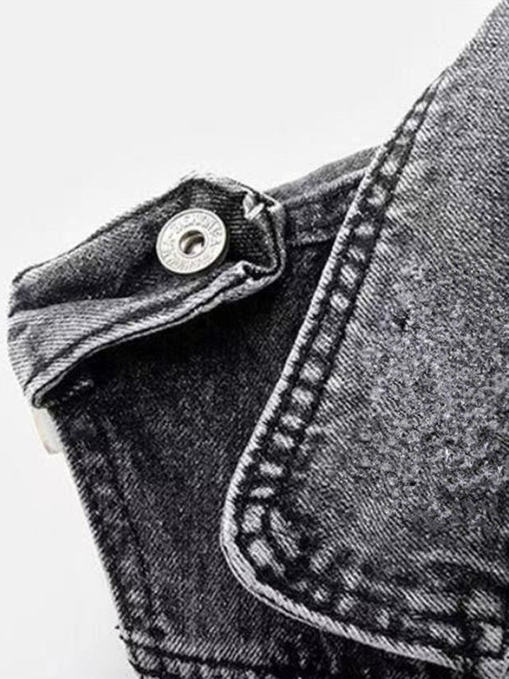 Jeans-Westen-Chic - Damen Denim-Weste mit Cowboy-Stil