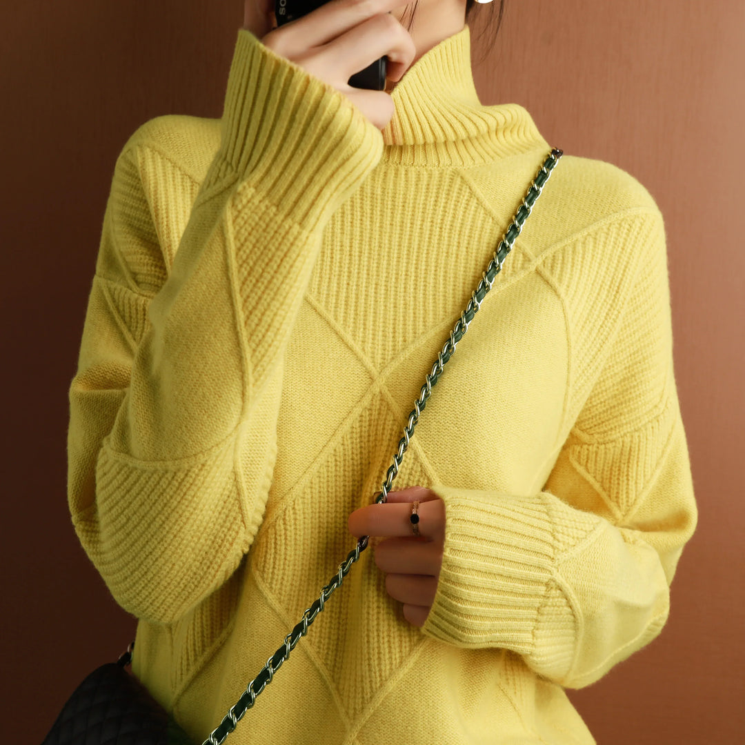 Drune | ARGYLE ROLLNECK-PULLOVER