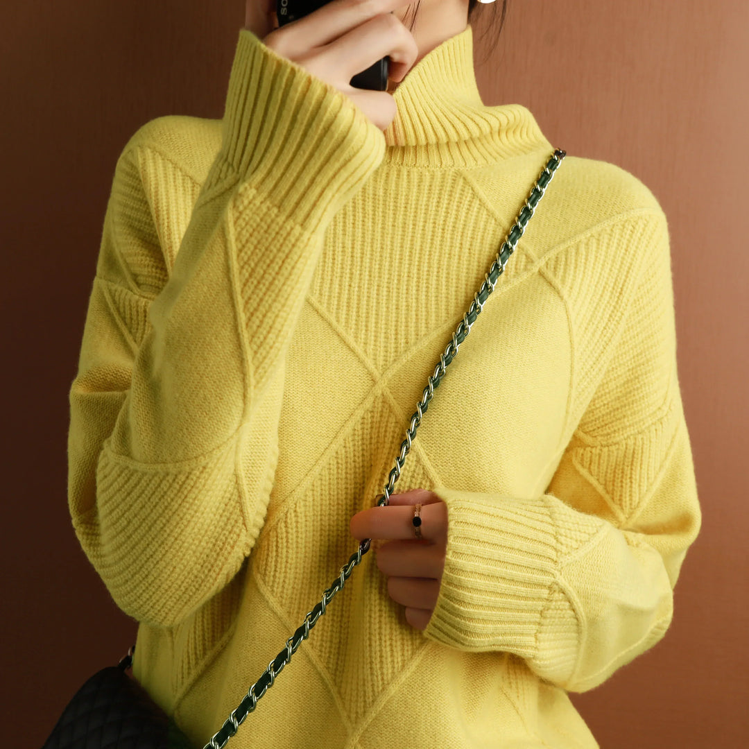 Drune | Strickpullover mit Hohem Hals Wollmischung Elegant und Warm