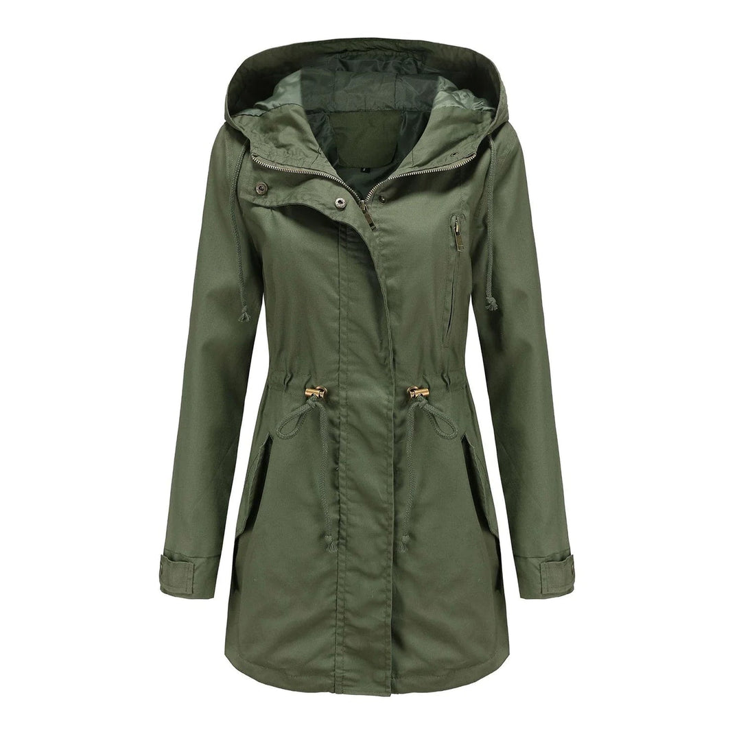Drune | Damen Elegante Wasserdichte Regenjacke Für Outdoor Aktivitäten