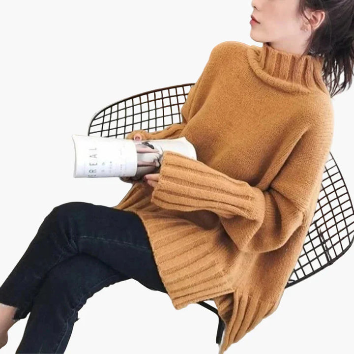Drune | Oversize Pullover mit hohem Kragen - Modischer Koreanischer Stil für Herbst und Winter