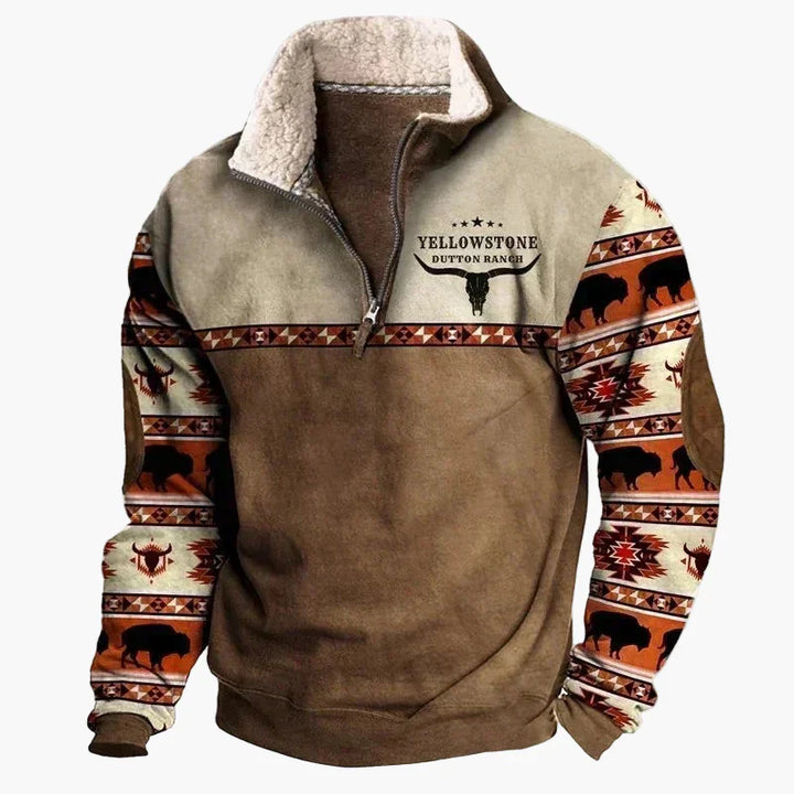 Drune | Wild West Vintage Pullover - Stilvoller Freizeit-Sweater mit Western-Charme