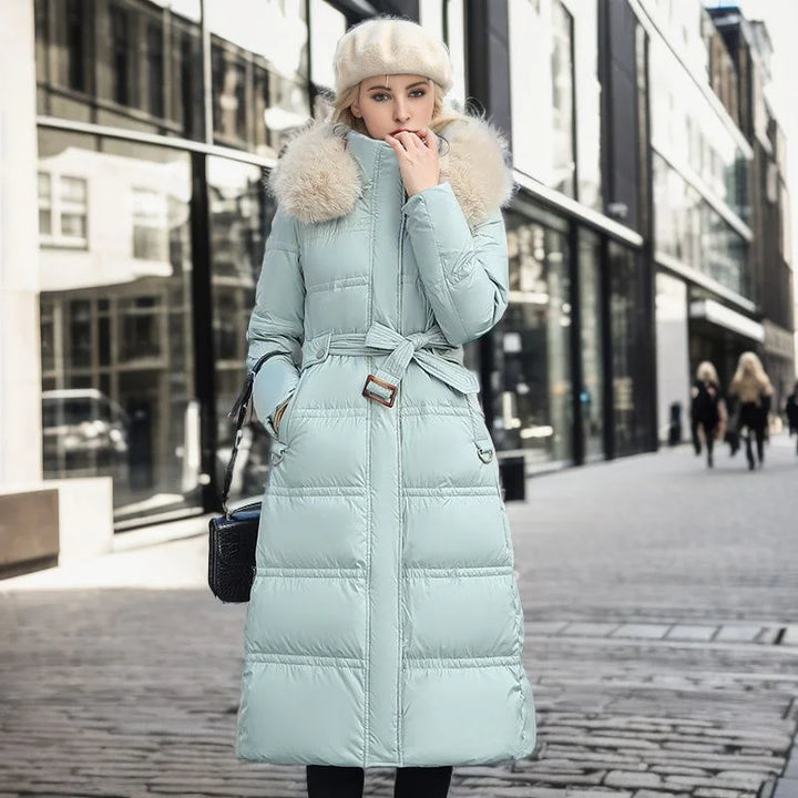 Drune - Winterjacke mit Fellkragen und Gürtel