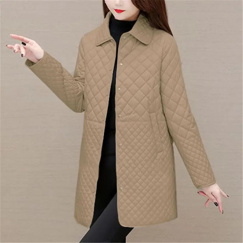 Drune | Damen Steppjacke Mit Karomuster