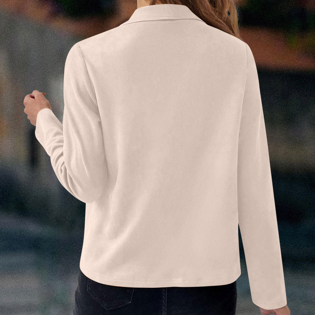 Drune | Elegant waterfall jacket with zipper details