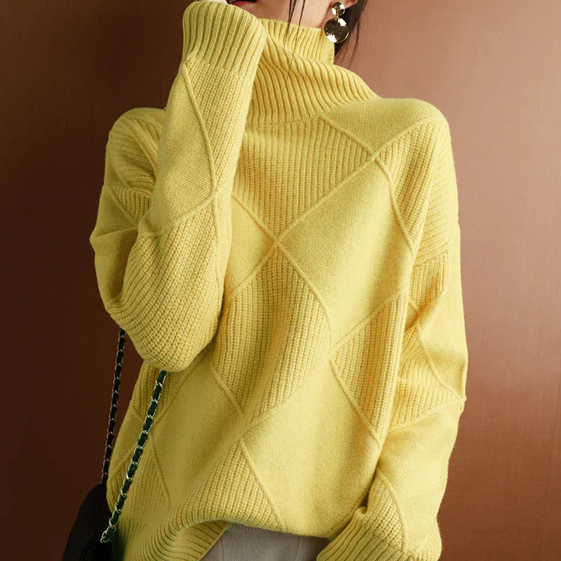 Drune | Strickpullover mit Hohem Hals Wollmischung Elegant und Warm