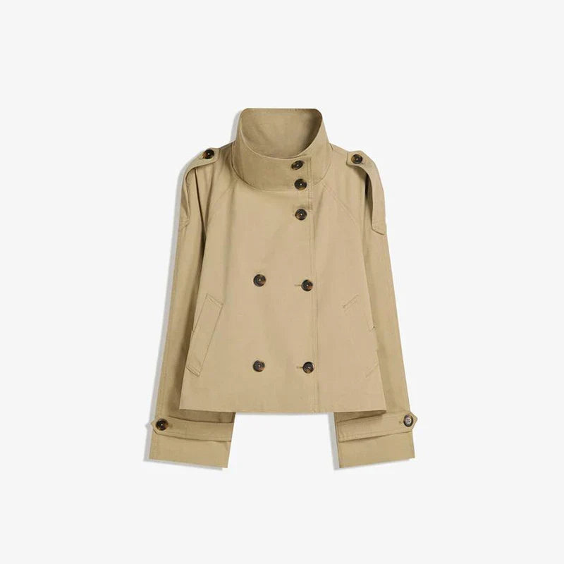 Drune | Trenchcoat Damen Trenchcoat mit Einer Reihe Von Knöpfen und Gürtel